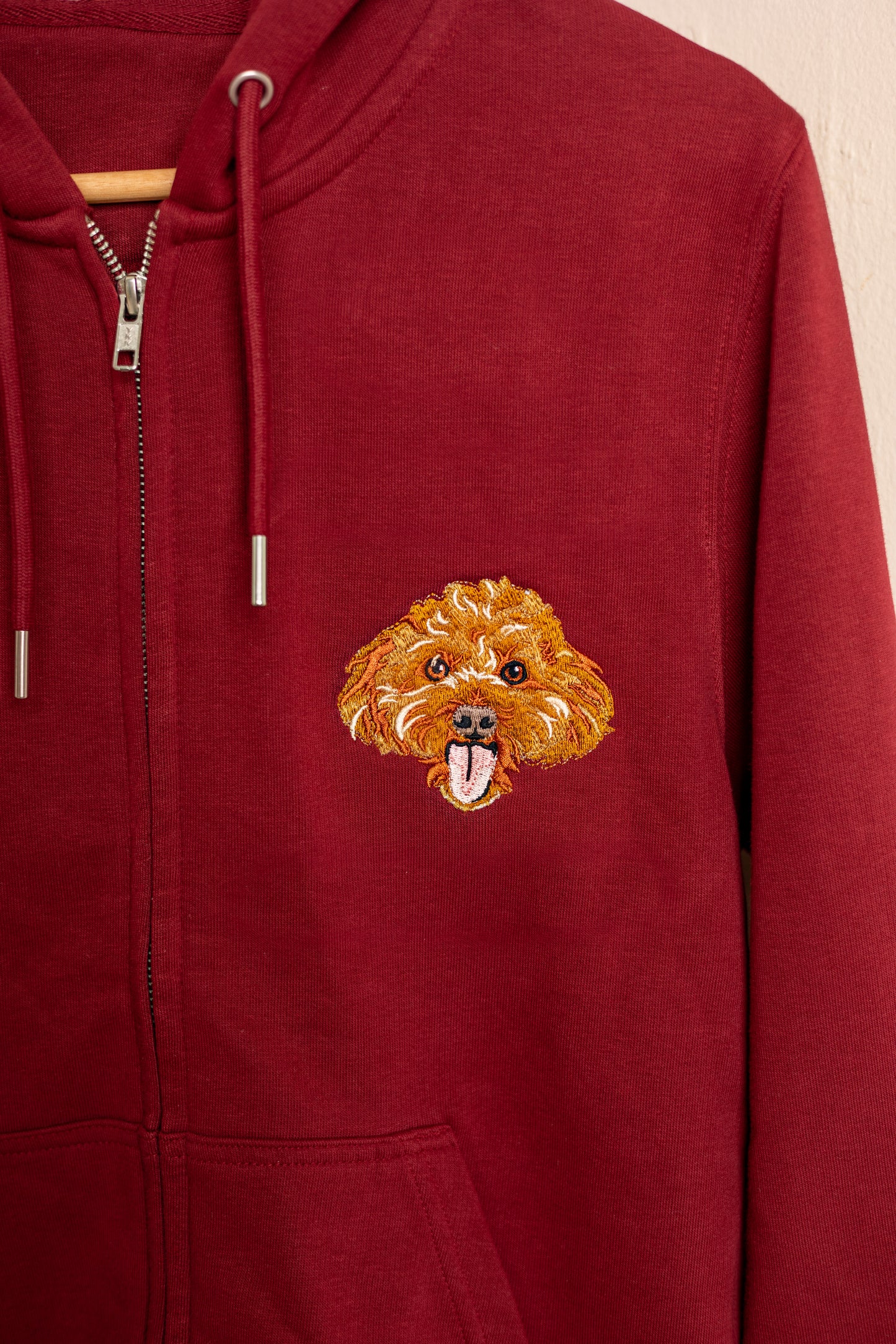 Embroidered Pet Portrait Zipper